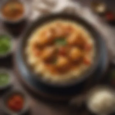 Spicy Chicken Curry A bowl of spicy chicken curry with aromatic rice