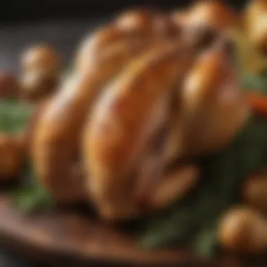 Roasted Chicken Delight A succulent roasted chicken garnished with herbs