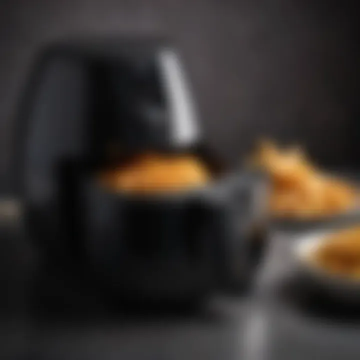 Close-up of Phillips air fryer features