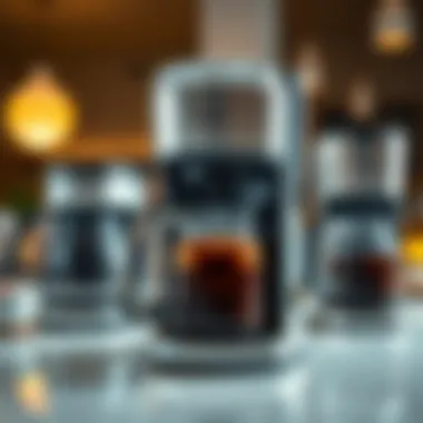 Comparative Analysis of Iced Coffee Makers Visual comparison of various iced coffee makers and their features