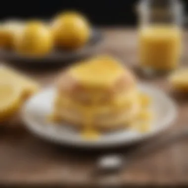 Lemon curd spread on a scone