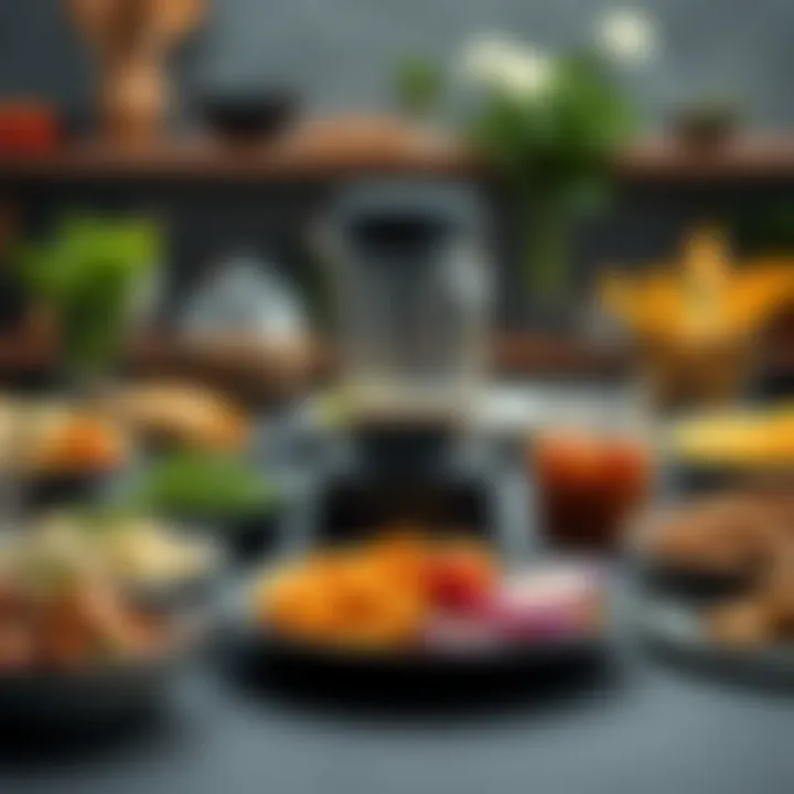 An array of recipes made using a multifunctional blender