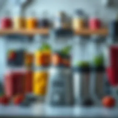 Diverse Smoothie Machine Features An array of smoothie machines highlighting different functionalities and features.