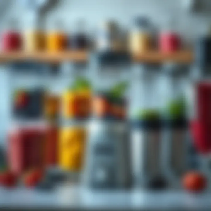 Diverse Smoothie Machine Features An array of smoothie machines highlighting different functionalities and features.