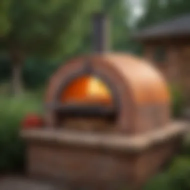 Creative DIY pizza oven constructed from bricks and wood