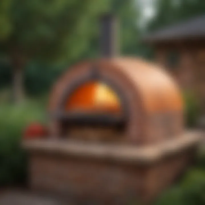 Creative DIY pizza oven constructed from bricks and wood