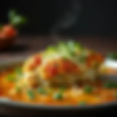 Garnished Baked Chicken Delight Baked chicken breast garnished with fresh herbs and cheese