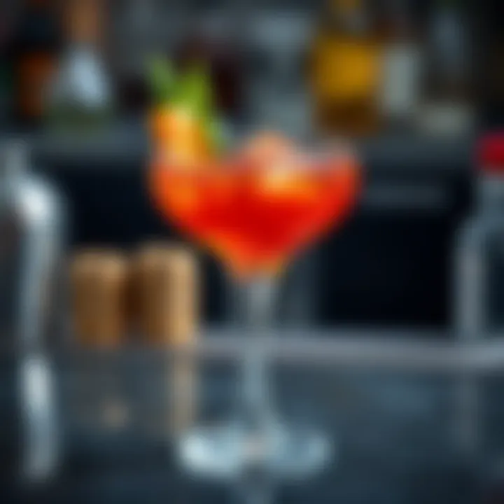 Innovative Cocktail Presentation Techniques Creative cocktail presentation in an elegant glass