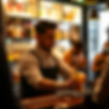 The Art of Customer Engagement in Bartending Bartender engaging with customers at the bar