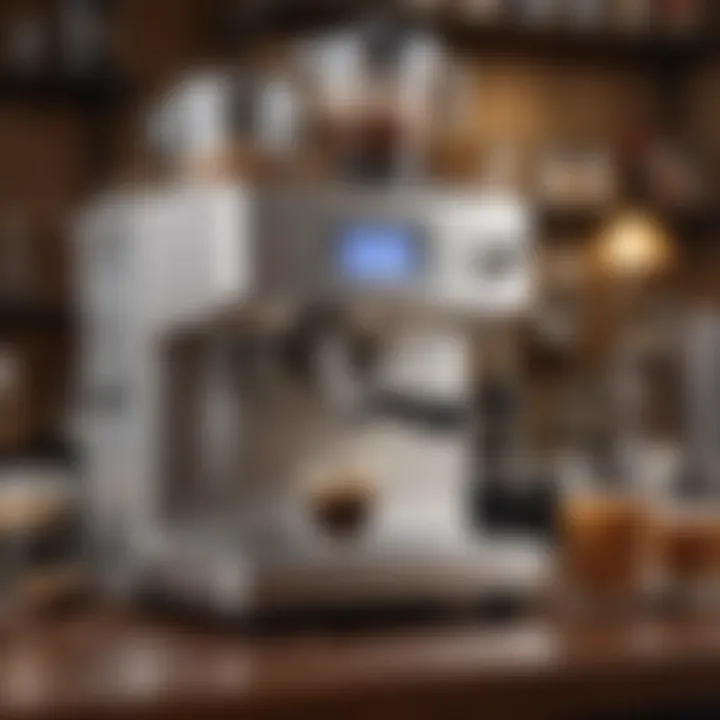 An array of brewing equipment including an espresso machine, grinder, and pour-over set.