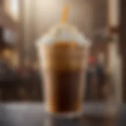 A refreshing cup of McDonald's iced coffee with condensation