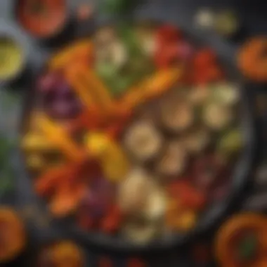 Vibrant Grilled Vegetables Colorful array of grilled vegetables on a platter