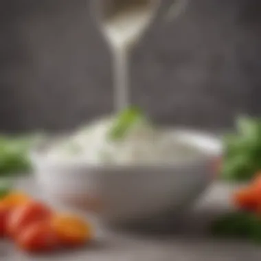 Homemade ranch dressing in a bowl