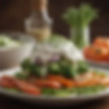 Ranch dressing paired with vegetables