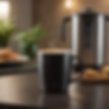 Modern smart mug featuring temperature control technology.