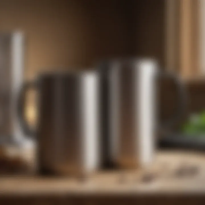 Stylish stainless steel mug with advanced thermal technology.