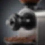 Close-up view of a premium multi-purpose coffee grinder showcasing its sleek design and features.