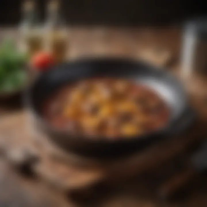 Cast iron skillet displaying its robust construction and classic appeal