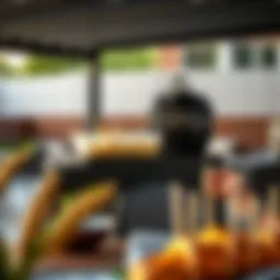 Stylish design of Blackstone outdoor grill with air fryer