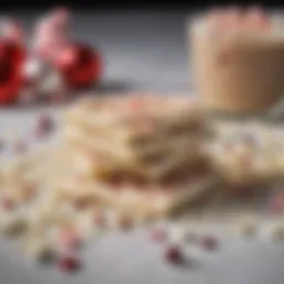 Close-up of Bones Coffee's White Chocolate Peppermint Bark Blend with festive decorations