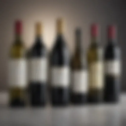 Different types of wine bottles including glass and plastic