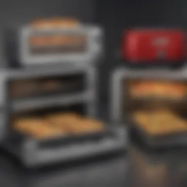 A side-by-side comparison of Breville toaster ovens with other brands highlighting their unique features.