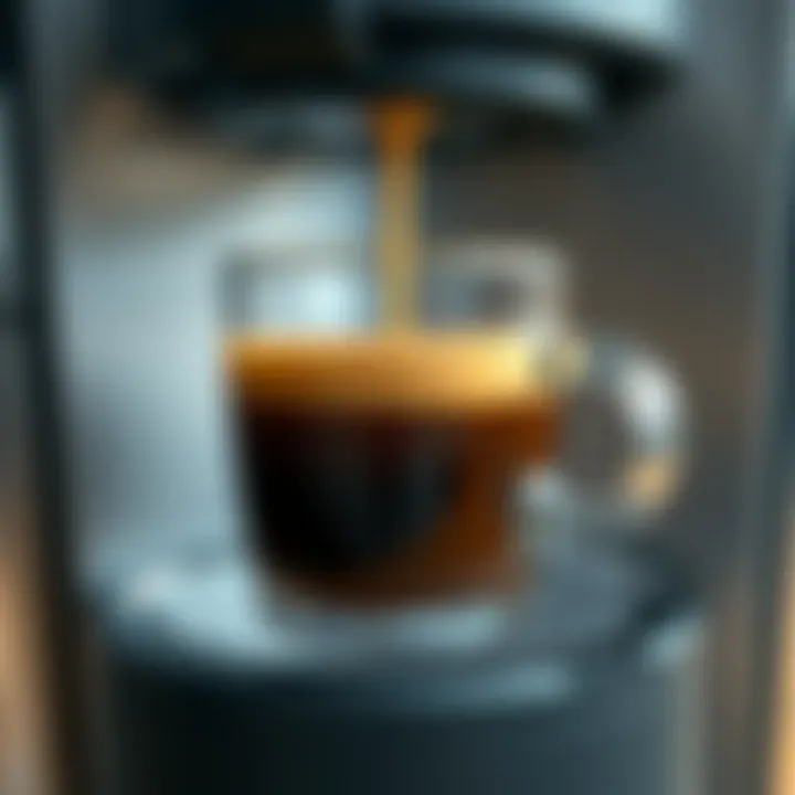 Artistic representation of espresso extracted from a Keurig
