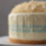 A close-up of a beautifully frosted cake showcasing smooth buttercream layers