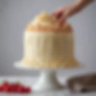 A step-by-step visual guide to different buttercream techniques on a cake