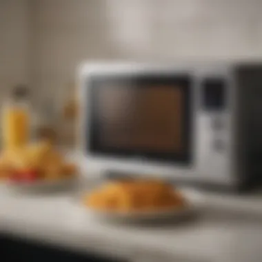 An online shopping interface showcasing microwaves with customer reviews