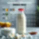 Nutritional breakdown of whole milk in a visually appealing chart