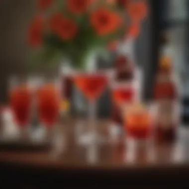 Elegant table setting featuring Campari-infused beer cocktails