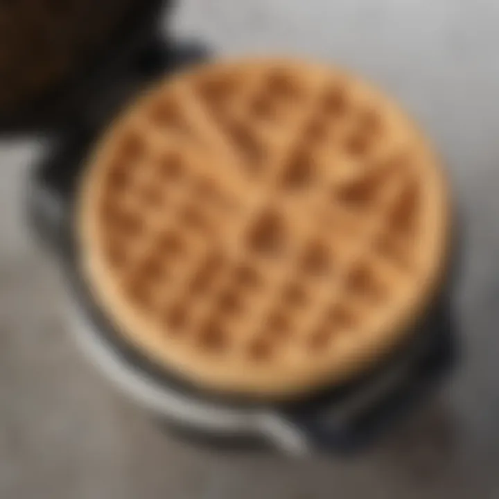 Close-up of a ceramic-coated waffle maker showcasing its sleek surface