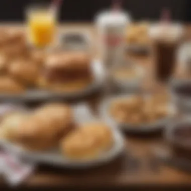 Chick-fil-A breakfast spread with biscuits and coffee