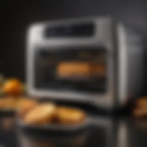 Clean air fryer toaster oven with gleaming surfaces