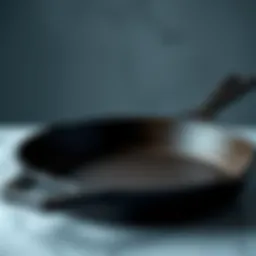 A pristine cast iron skillet showcasing its smooth surface