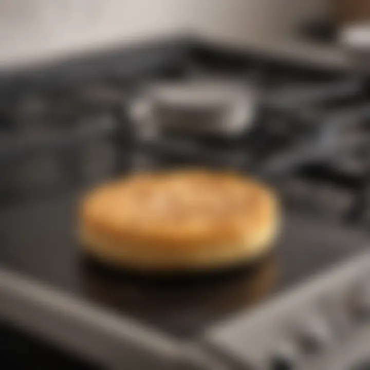 Grease buildup on a stovetop surface