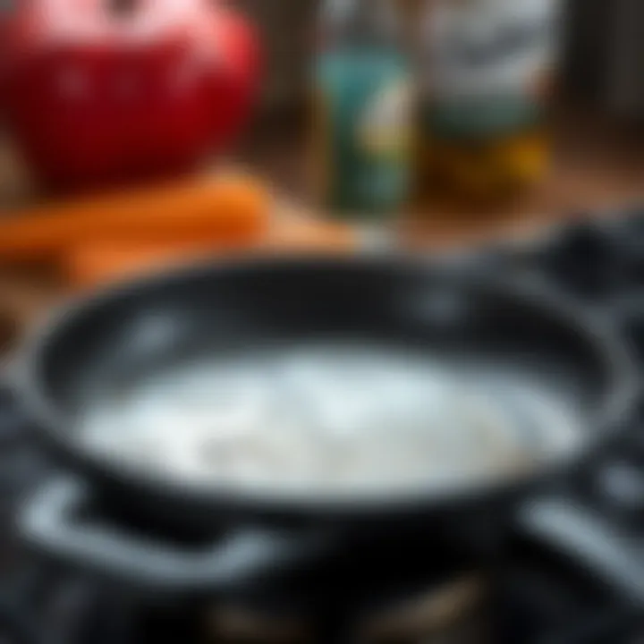The Result of Proper Seasoning Techniques A well-seasoned skillet with a glossy finish