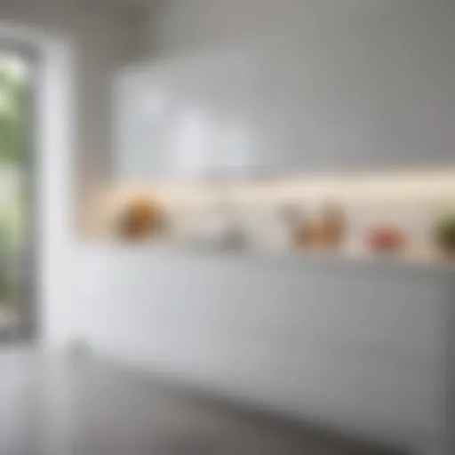 A pristine white laminate cabinet showcasing its glossy finish