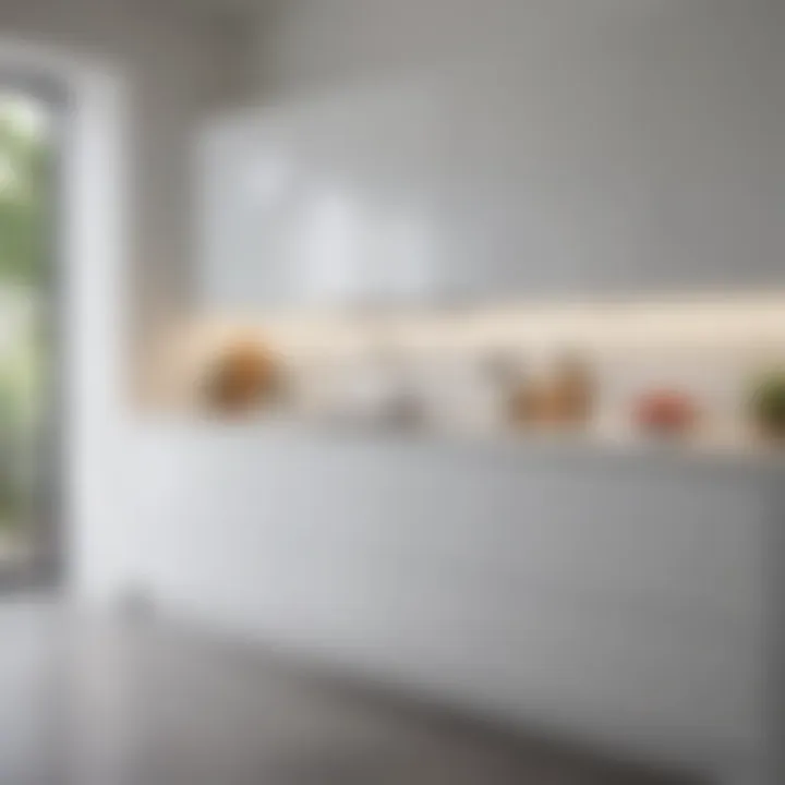 A pristine white laminate cabinet showcasing its glossy finish