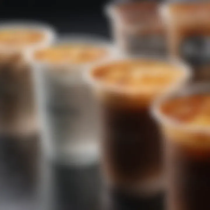 Close-up of materials used in clear travel cups highlighting quality