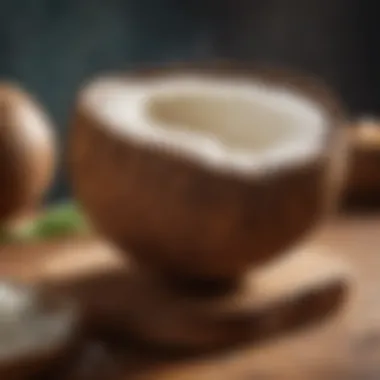 Coconut milk in a decorative bowl