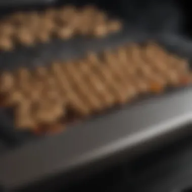 A close-up of a wood pellet grill showcasing its intricate design and control panel