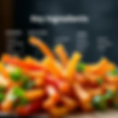 Ingredient list highlighting key components of veggie straws