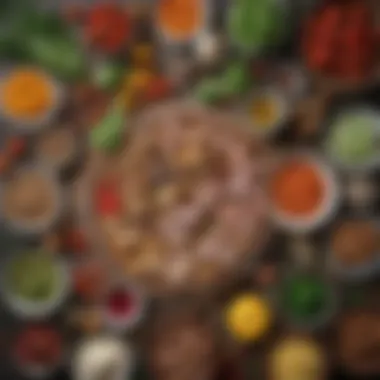 Fresh Ingredients for Meal Planning A selection of fresh ingredients arranged for a meal plan