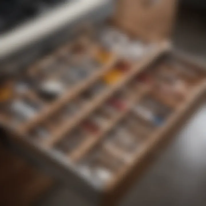 An organized kitchen drawer filled with essential tools and gadgets.