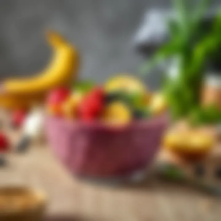 Nutrient-Rich Low No-Carb Smoothie Bowl A colorful smoothie bowl topped with low no-carb ingredients.