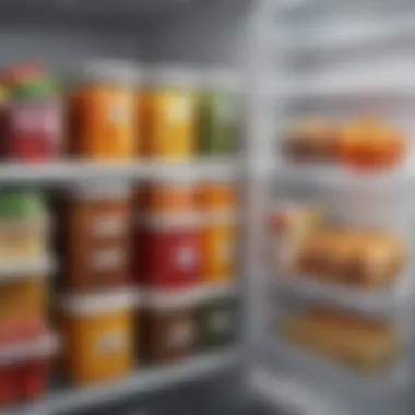 A well-maintained fridge with labeled food containers.