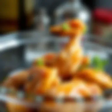 Marinated Chicken Absorbing Flavors A close-up of marinated chicken pieces sitting in a bowl, absorbing flavors.
