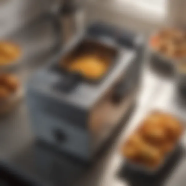 User-friendly deep fryer interface with digital display